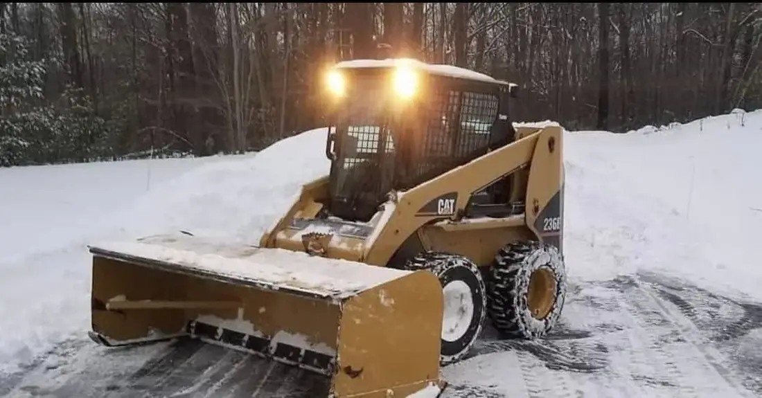 Skid steer equipped for commercial snow removal in Lackawanna County PA